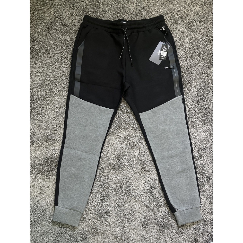 X-RAY Sport Men's XL‎ Black/Charcoal fleece jogger pants W/pockets MSRP $98
